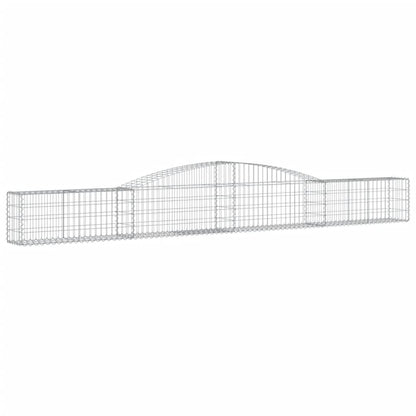 Arched Gabion Baskets 2 pcs 400x30x40/60 cm Galvanised Iron