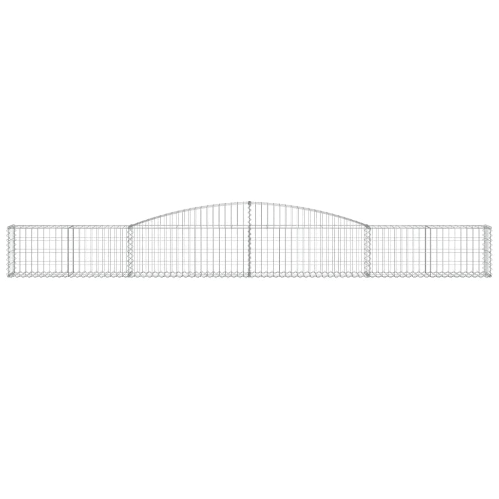 Arched Gabion Baskets 2 pcs 400x30x40/60 cm Galvanised Iron