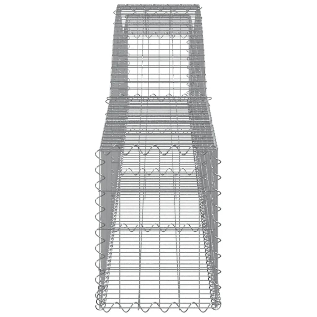 Arched Gabion Baskets 2 pcs 400x30x40/60 cm Galvanised Iron
