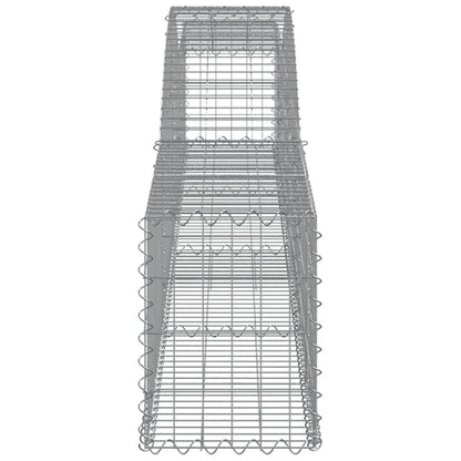 Arched Gabion Baskets 2 pcs 400x30x40/60 cm Galvanised Iron