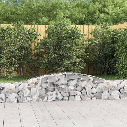 Arched Gabion Baskets 15 pcs 400x30x40/60 cm Galvanised Iron