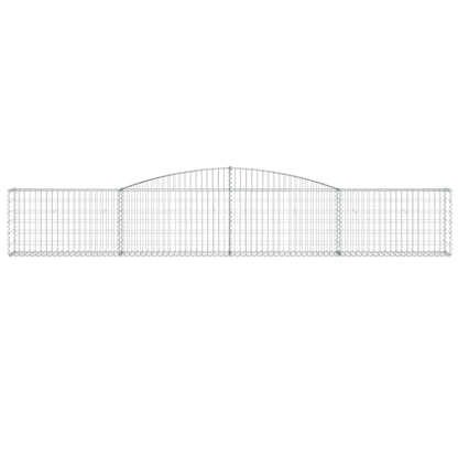 Arched Gabion Baskets 4 pcs 400x30x60/80 cm Galvanised Iron