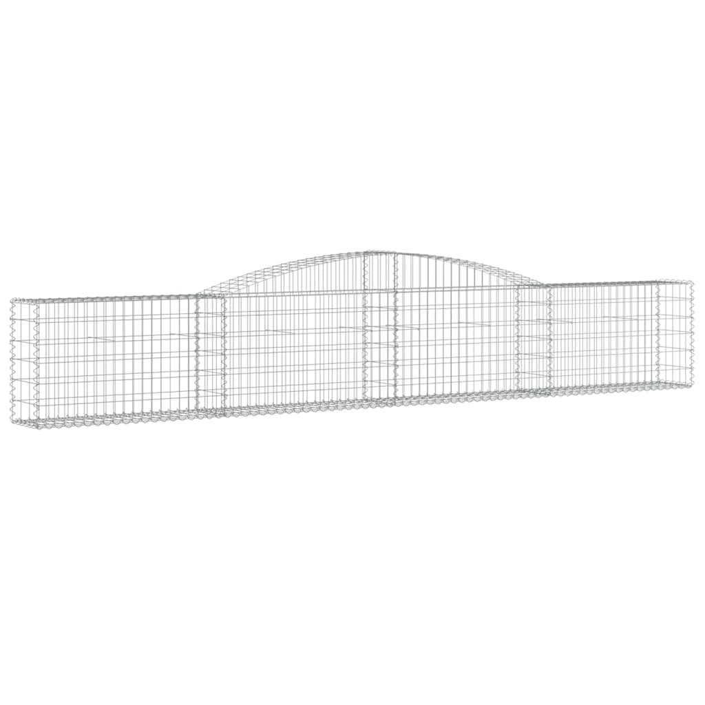 Arched Gabion Baskets 7 pcs 400x30x60/80 cm Galvanised Iron