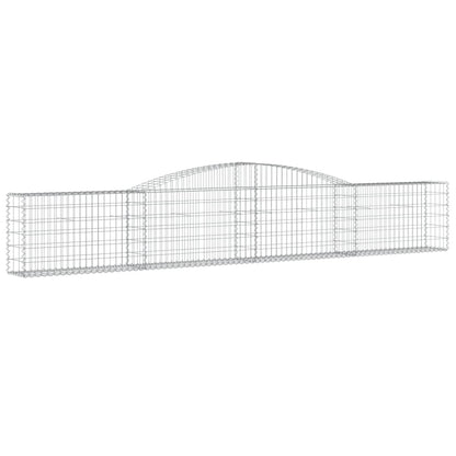 Arched Gabion Baskets 8 pcs 400x30x60/80 cm Galvanised Iron