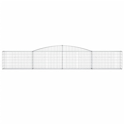 Arched Gabion Baskets 8 pcs 400x30x60/80 cm Galvanised Iron