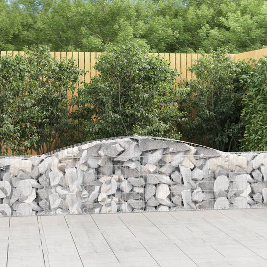 Arched Gabion Baskets 8 pcs 400x30x60/80 cm Galvanised Iron