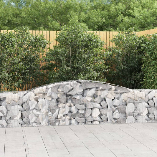 Arched Gabion Baskets 10 pcs 400x30x60/80 cm Galvanised Iron