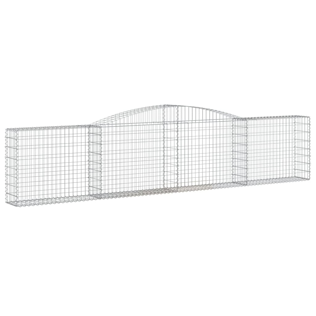 Arched Gabion Baskets 2 pcs 400x30x80/100 cm Galvanised Iron