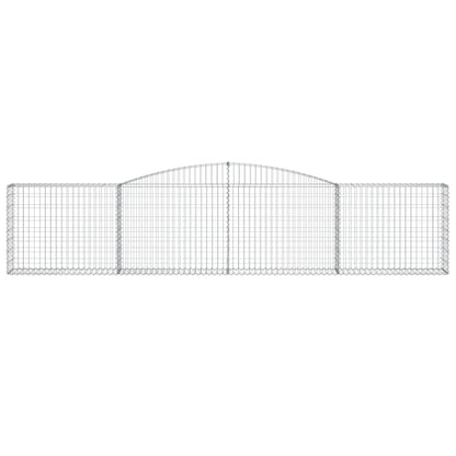 Arched Gabion Baskets 2 pcs 400x30x80/100 cm Galvanised Iron