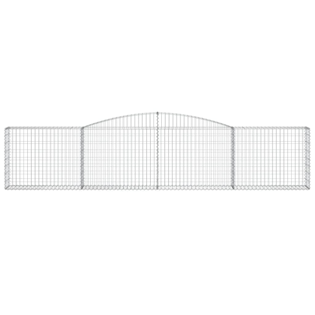 Arched Gabion Baskets 8 pcs 400x30x80/100 cm Galvanised Iron