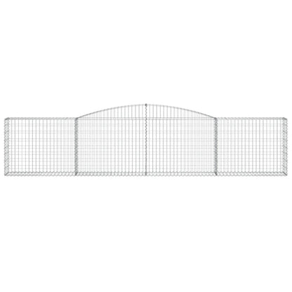 Arched Gabion Baskets 9 pcs 400x30x80/100 cm Galvanised Iron