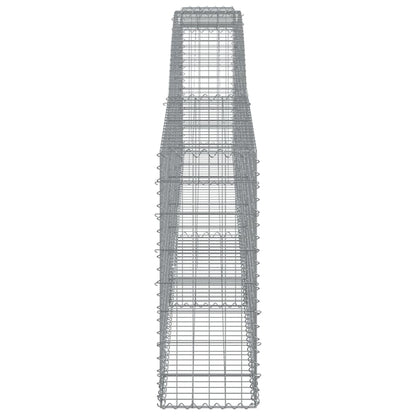 Arched Gabion Baskets 9 pcs 400x30x80/100 cm Galvanised Iron