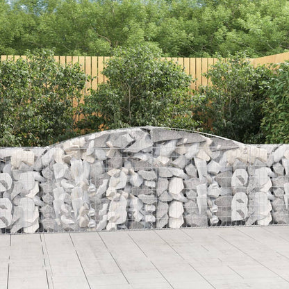 Arched Gabion Baskets 9 pcs 400x30x80/100 cm Galvanised Iron