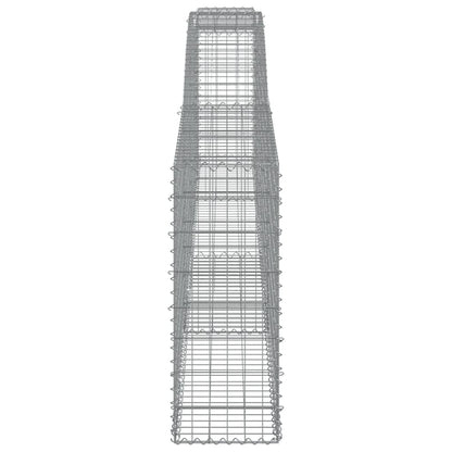 Arched Gabion Baskets 10 pcs 400x30x80/100 cm Galvanised Iron