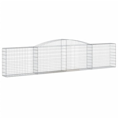 Arched Gabion Baskets 15 pcs 400x30x80/100 cm Galvanised Iron