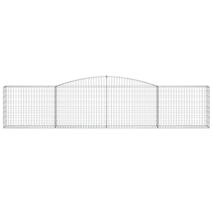 Arched Gabion Baskets 15 pcs 400x30x80/100 cm Galvanised Iron