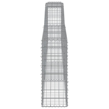 Arched Gabion Baskets 15 pcs 400x30x80/100 cm Galvanised Iron