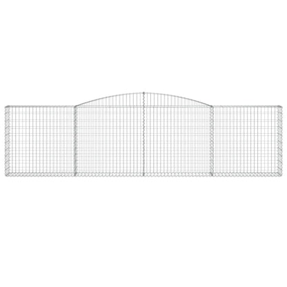 Arched Gabion Baskets 4 pcs 400x30x100/120 cm Galvanised Iron