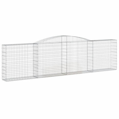 Arched Gabion Baskets 8 pcs 400x30x100/120 cm Galvanised Iron