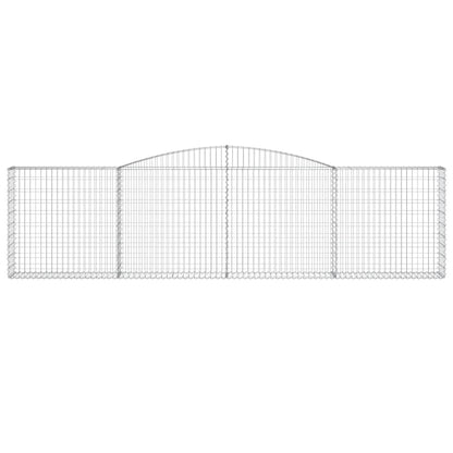 Arched Gabion Baskets 8 pcs 400x30x100/120 cm Galvanised Iron