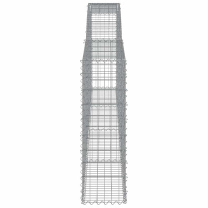 Arched Gabion Baskets 8 pcs 400x30x100/120 cm Galvanised Iron