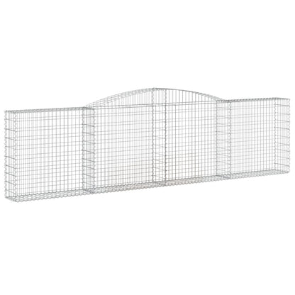 Arched Gabion Baskets 9 pcs 400x30x100/120 cm Galvanised Iron