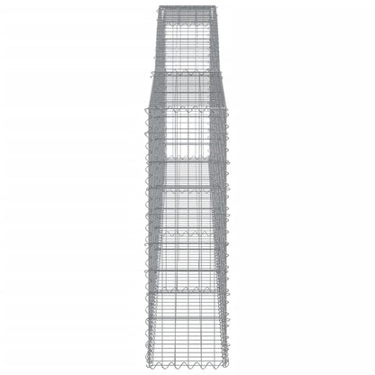 Arched Gabion Baskets 9 pcs 400x30x100/120 cm Galvanised Iron