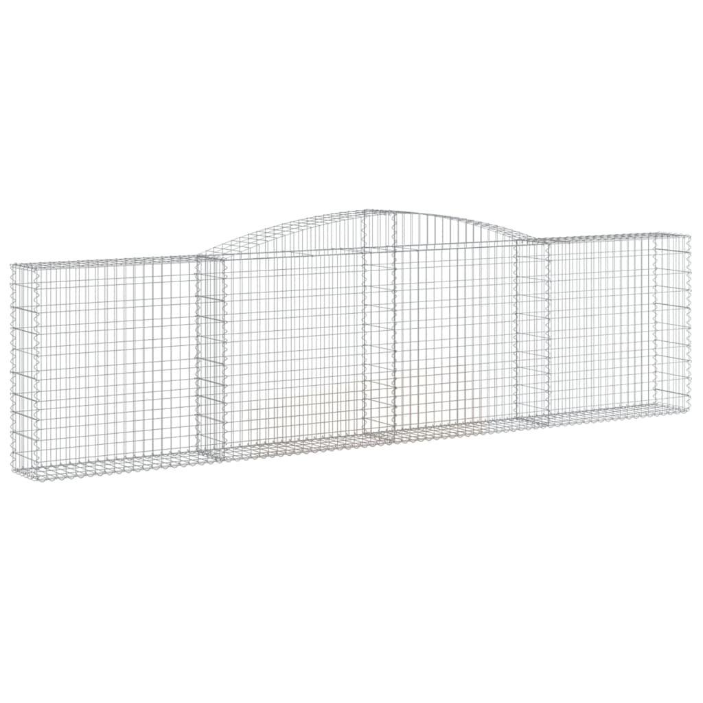 Arched Gabion Baskets 10 pcs 400x30x100/120 cm Galvanised Iron