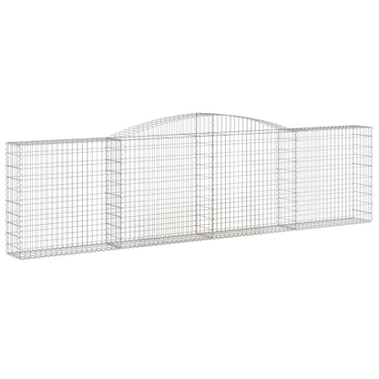 Arched Gabion Baskets 10 pcs 400x30x100/120 cm Galvanised Iron