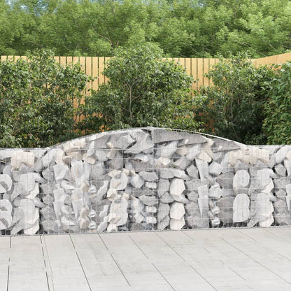 Arched Gabion Baskets 10 pcs 400x30x100/120 cm Galvanised Iron