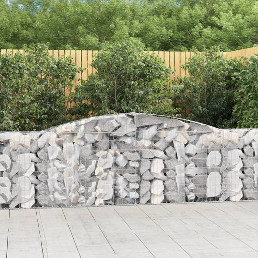 Arched Gabion Baskets 10 pcs 400x30x100/120 cm Galvanised Iron