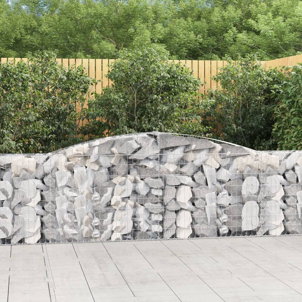 Arched Gabion Baskets 20 pcs 400x30x100/120 cm Galvanised Iron