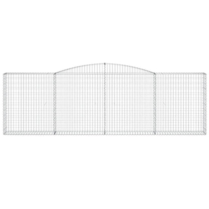 Arched Gabion Baskets 9 pcs 400x30x120/140 cm Galvanised Iron