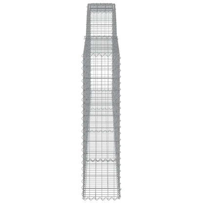 Arched Gabion Baskets 9 pcs 400x30x120/140 cm Galvanised Iron
