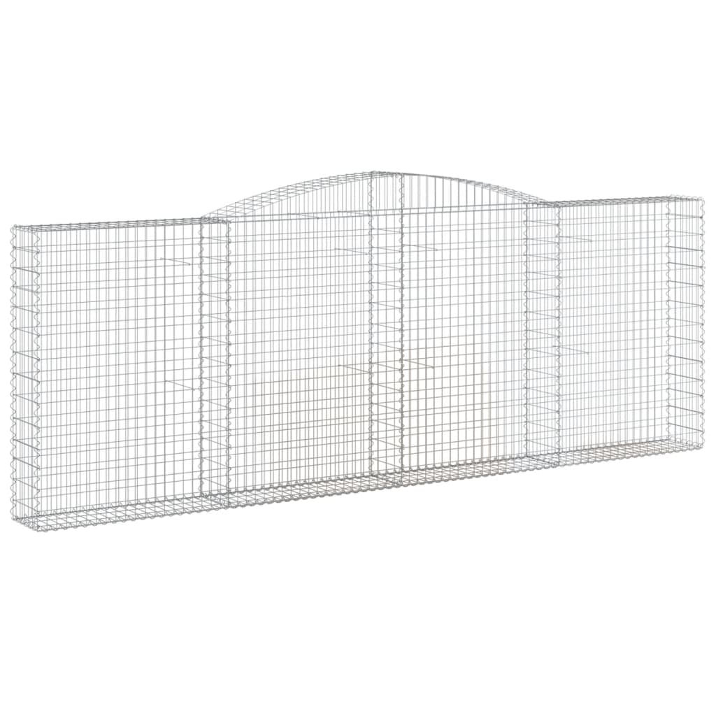 Arched Gabion Baskets 2 pcs 400x30x140/160 cm Galvanised Iron