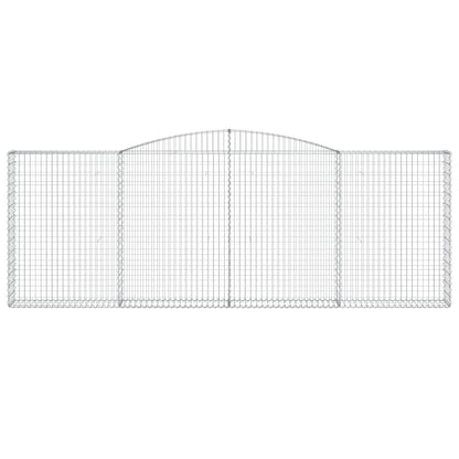 Arched Gabion Baskets 2 pcs 400x30x140/160 cm Galvanised Iron