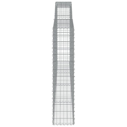 Arched Gabion Baskets 2 pcs 400x30x140/160 cm Galvanised Iron