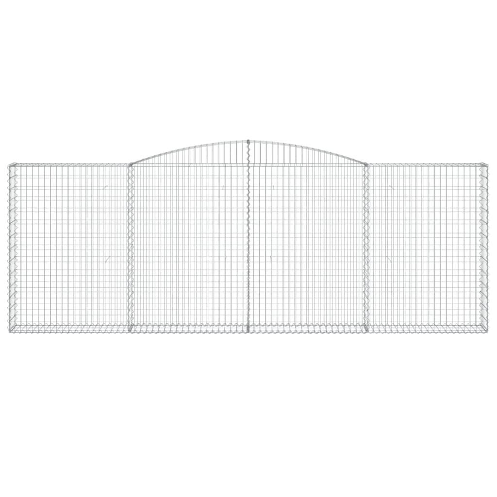 Arched Gabion Baskets 3 pcs 400x30x140/160 cm Galvanised Iron