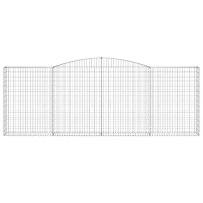 Arched Gabion Baskets 4 pcs 400x30x140/160 cm Galvanised Iron