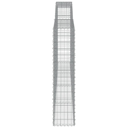 Arched Gabion Baskets 4 pcs 400x30x140/160 cm Galvanised Iron