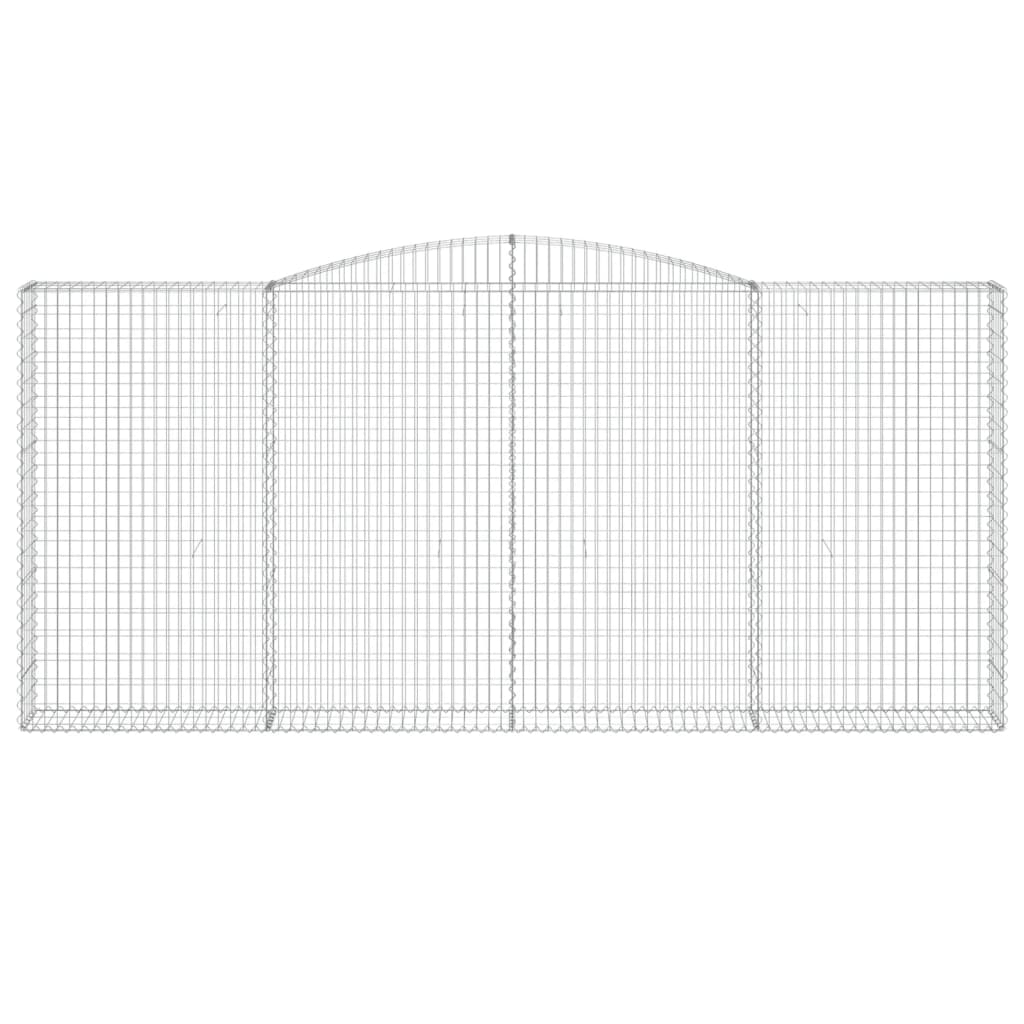 Arched Gabion Baskets 8 pcs 400x30x180/200 cm Galvanised Iron