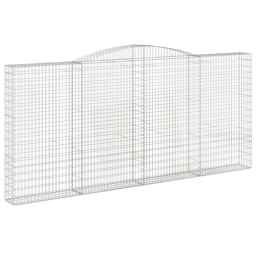 Arched Gabion Baskets 10 pcs 400x30x180/200 cm Galvanised Iron