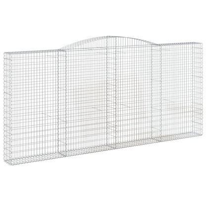 Arched Gabion Baskets 10 pcs 400x30x180/200 cm Galvanised Iron