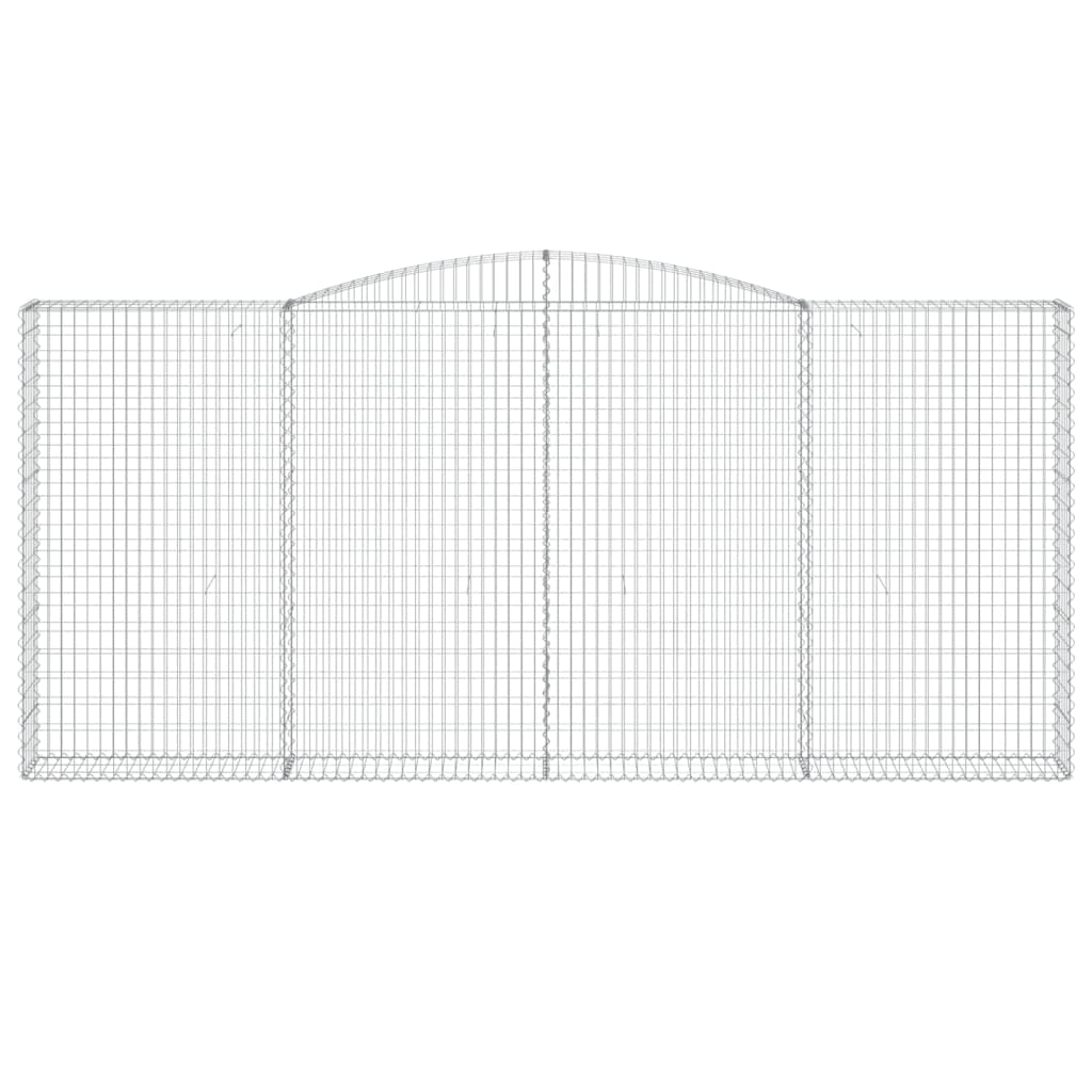 Arched Gabion Baskets 10 pcs 400x30x180/200 cm Galvanised Iron