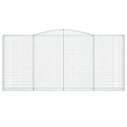 Arched Gabion Baskets 10 pcs 400x30x180/200 cm Galvanised Iron