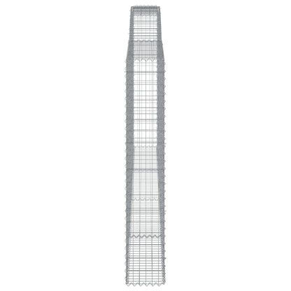 Arched Gabion Baskets 10 pcs 400x30x180/200 cm Galvanised Iron