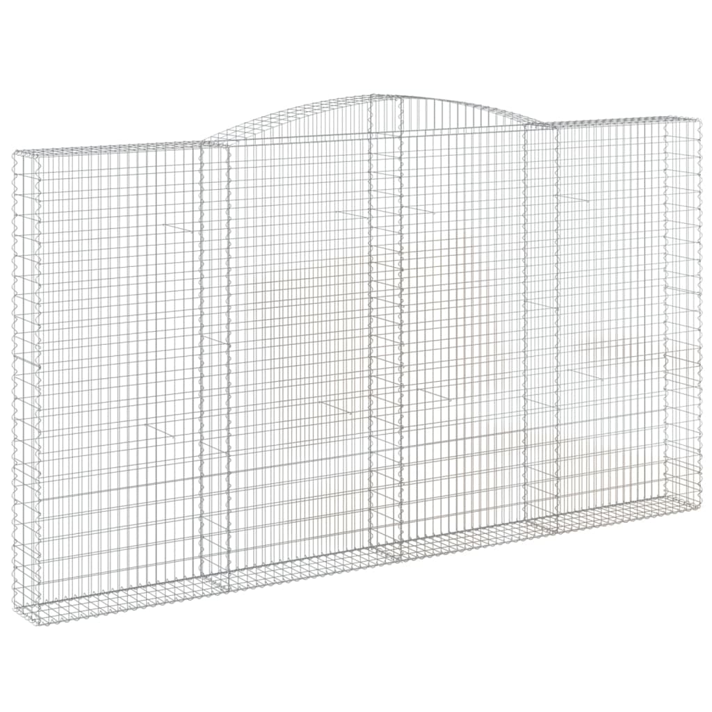 Arched Gabion Baskets 7 pcs 400x30x220/240 cm Galvanised Iron