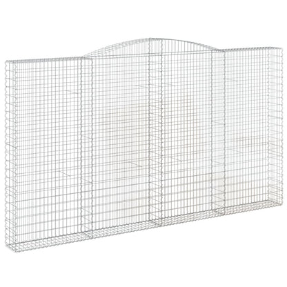 Arched Gabion Baskets 7 pcs 400x30x220/240 cm Galvanised Iron