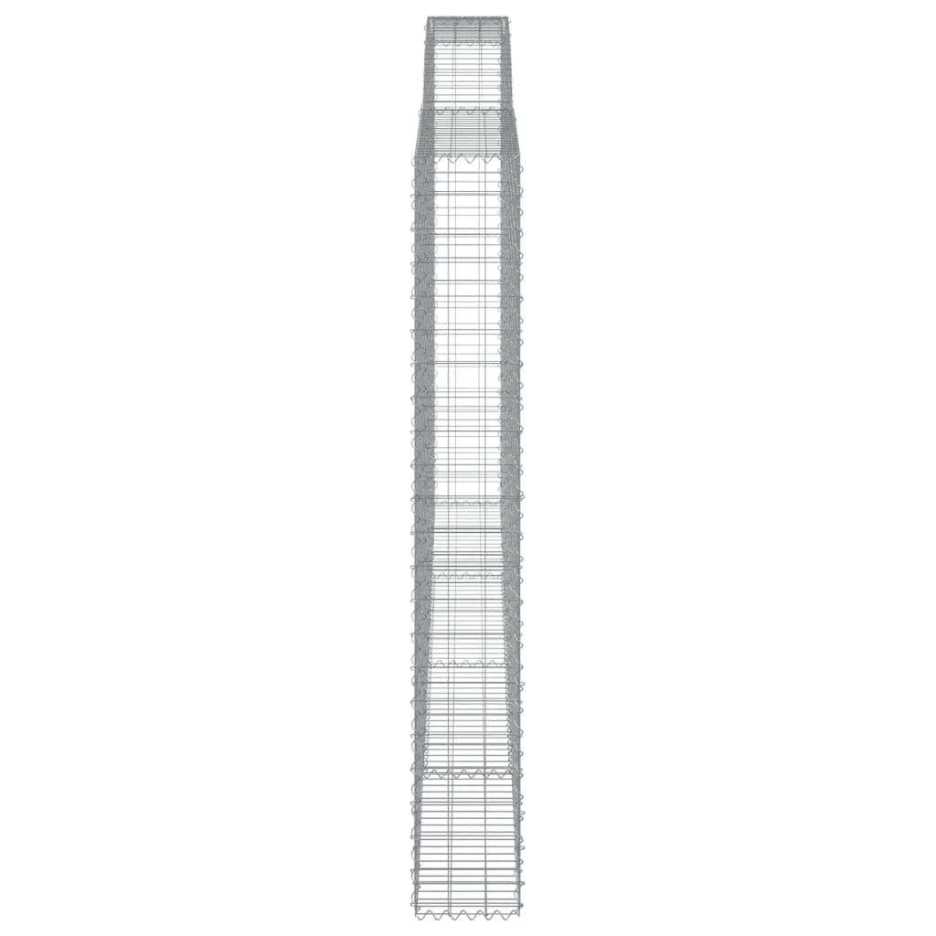 Arched Gabion Baskets 7 pcs 400x30x220/240 cm Galvanised Iron