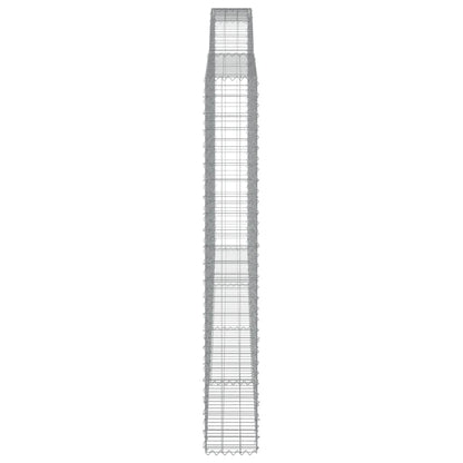 Arched Gabion Baskets 7 pcs 400x30x220/240 cm Galvanised Iron